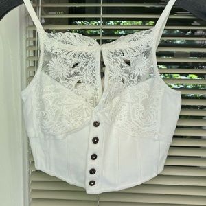 Free people have my heart crab tank, white SZ Large